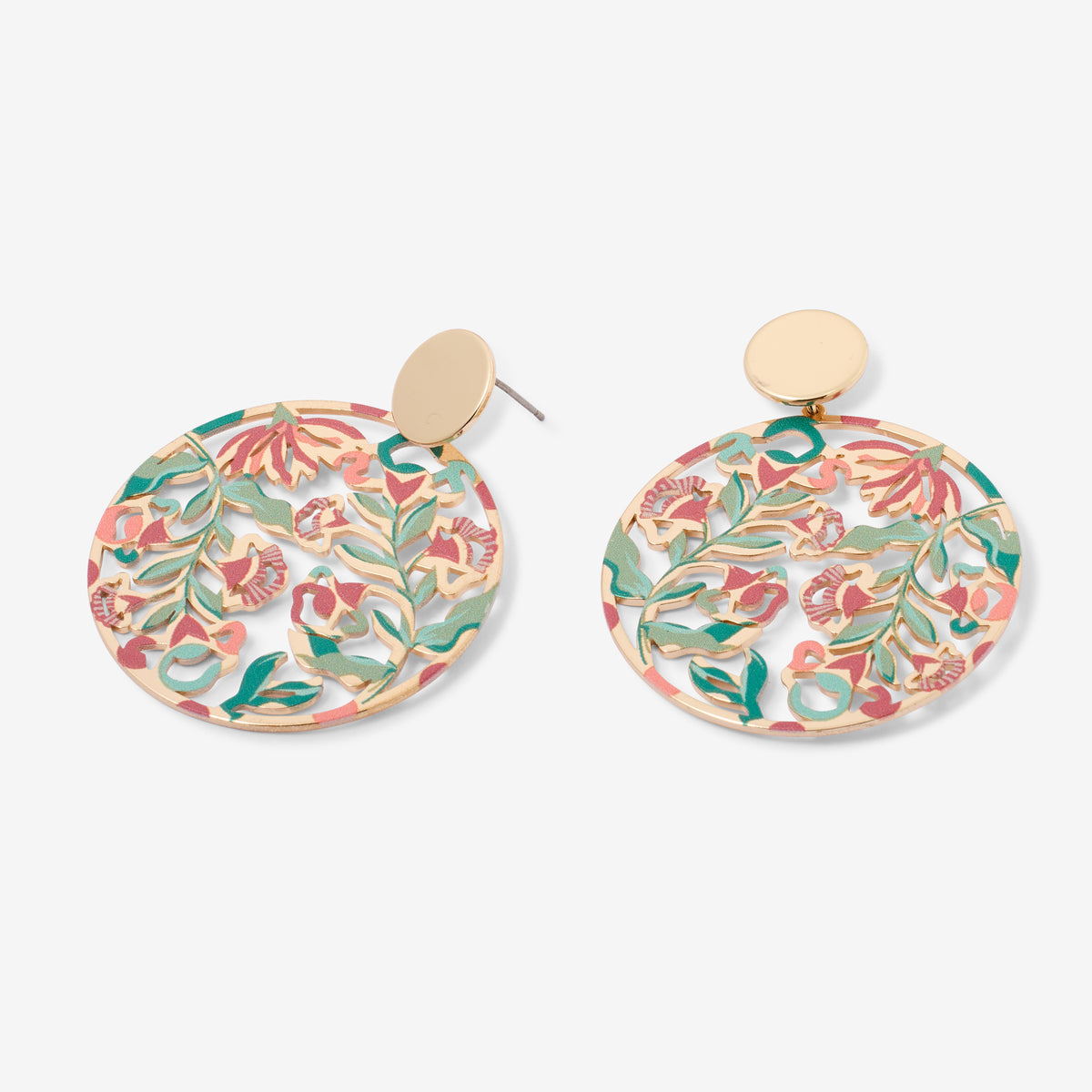 Boucles d’oreilles ajourées Balagane à motif floral