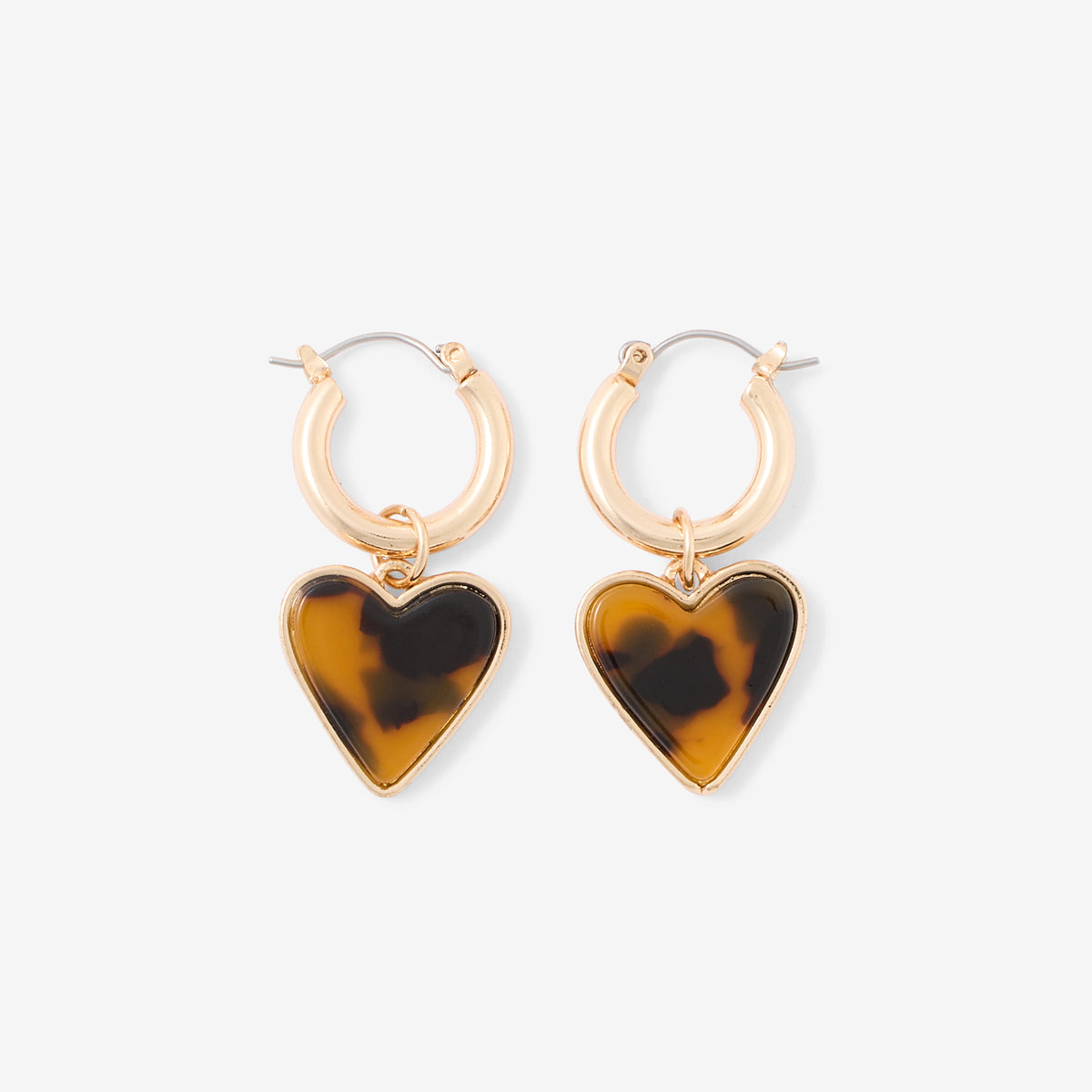 Boucles d'oreilles pendantes cœur écaille