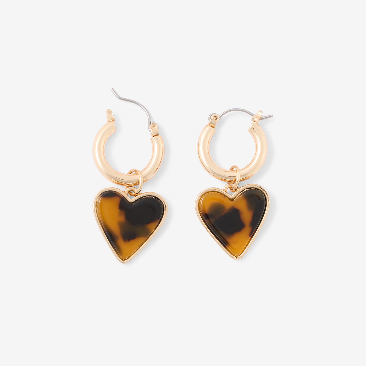Boucles d'oreilles pendantes cœur écaille