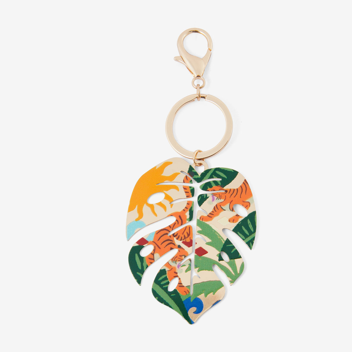 Porte-clés feuille Balagane imprimé jungle