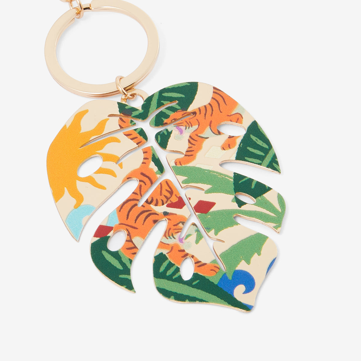 Porte-clés feuille Balagane imprimé jungle Pop