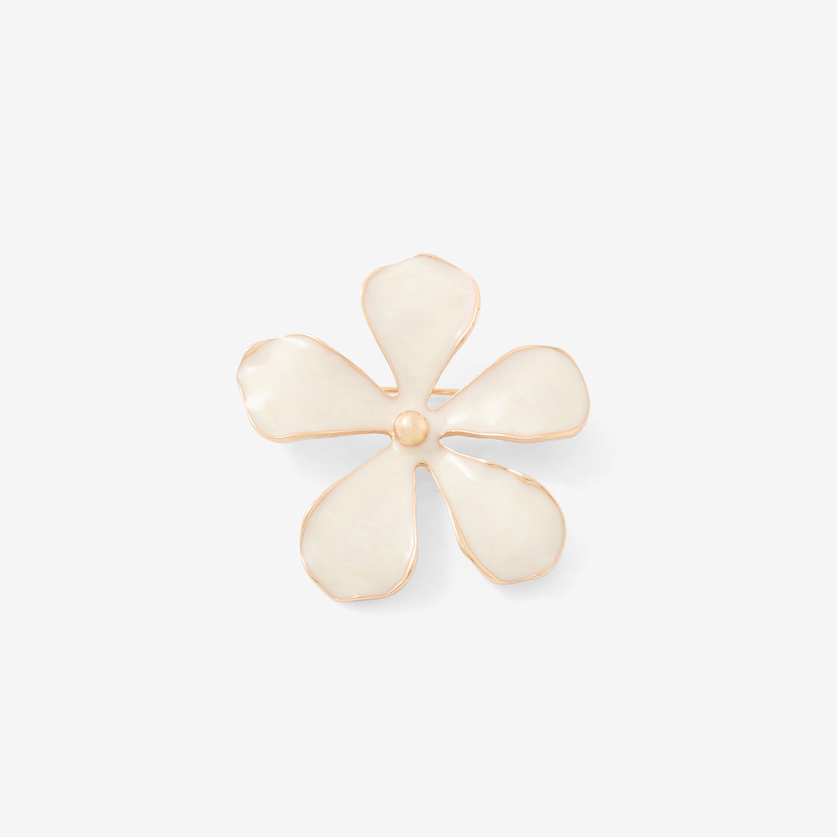 Broche fleur ivoire