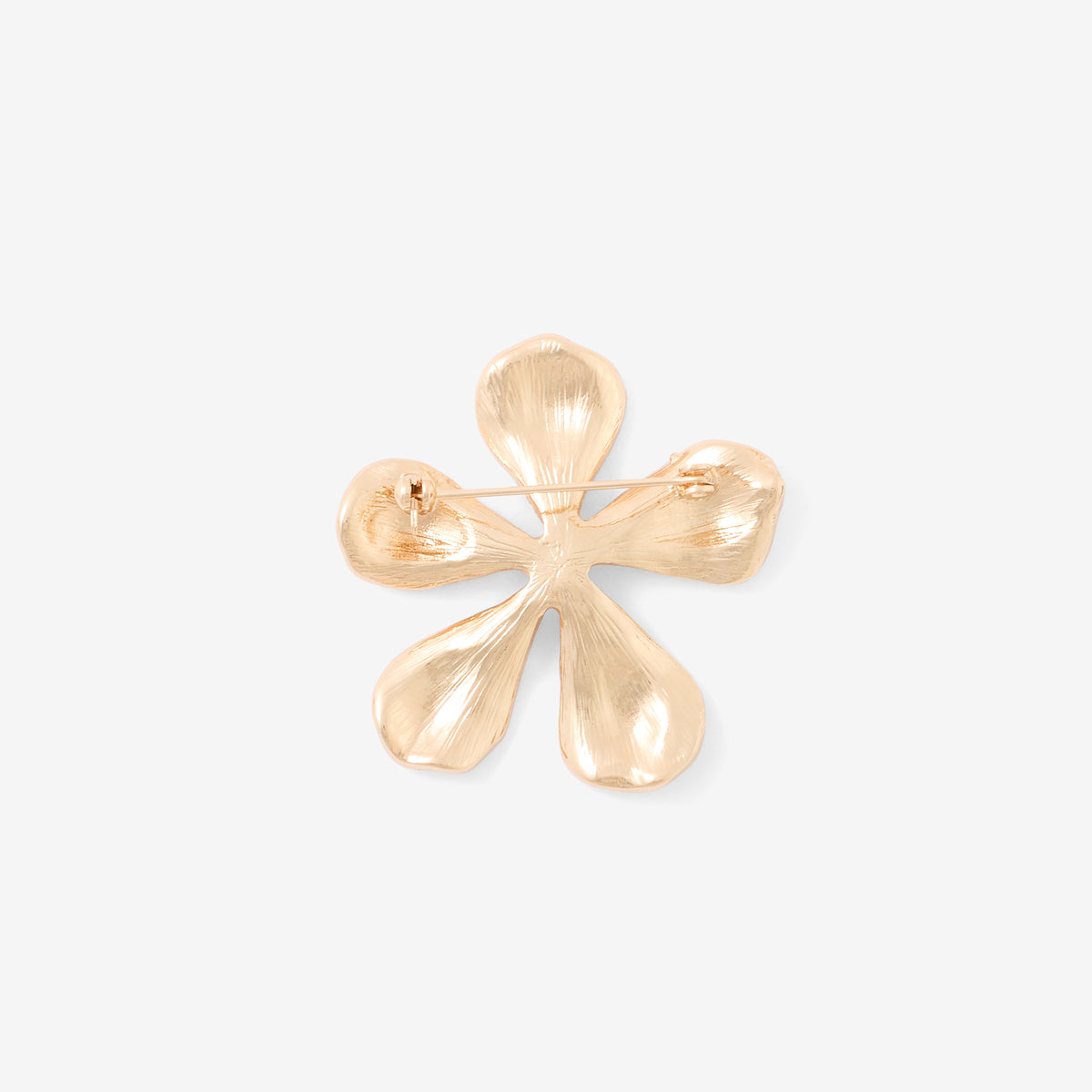 Broche fleur blanche en métal