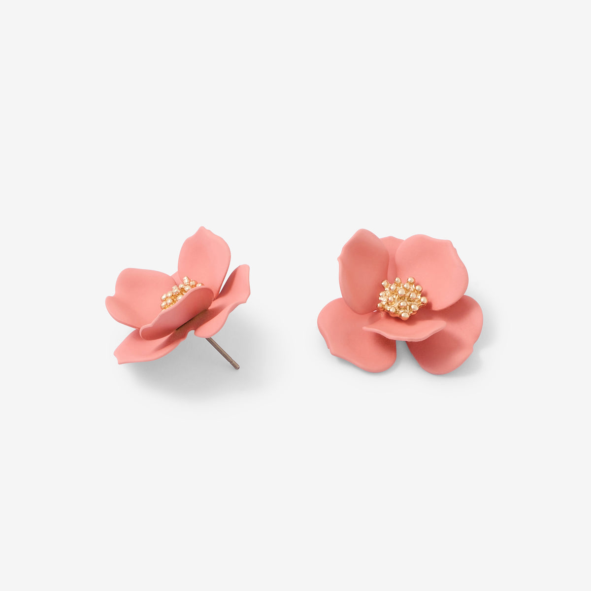 Boucles d'oreilles fleurs roses