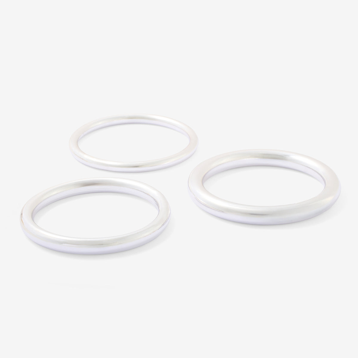 Set de 3 joncs argenté