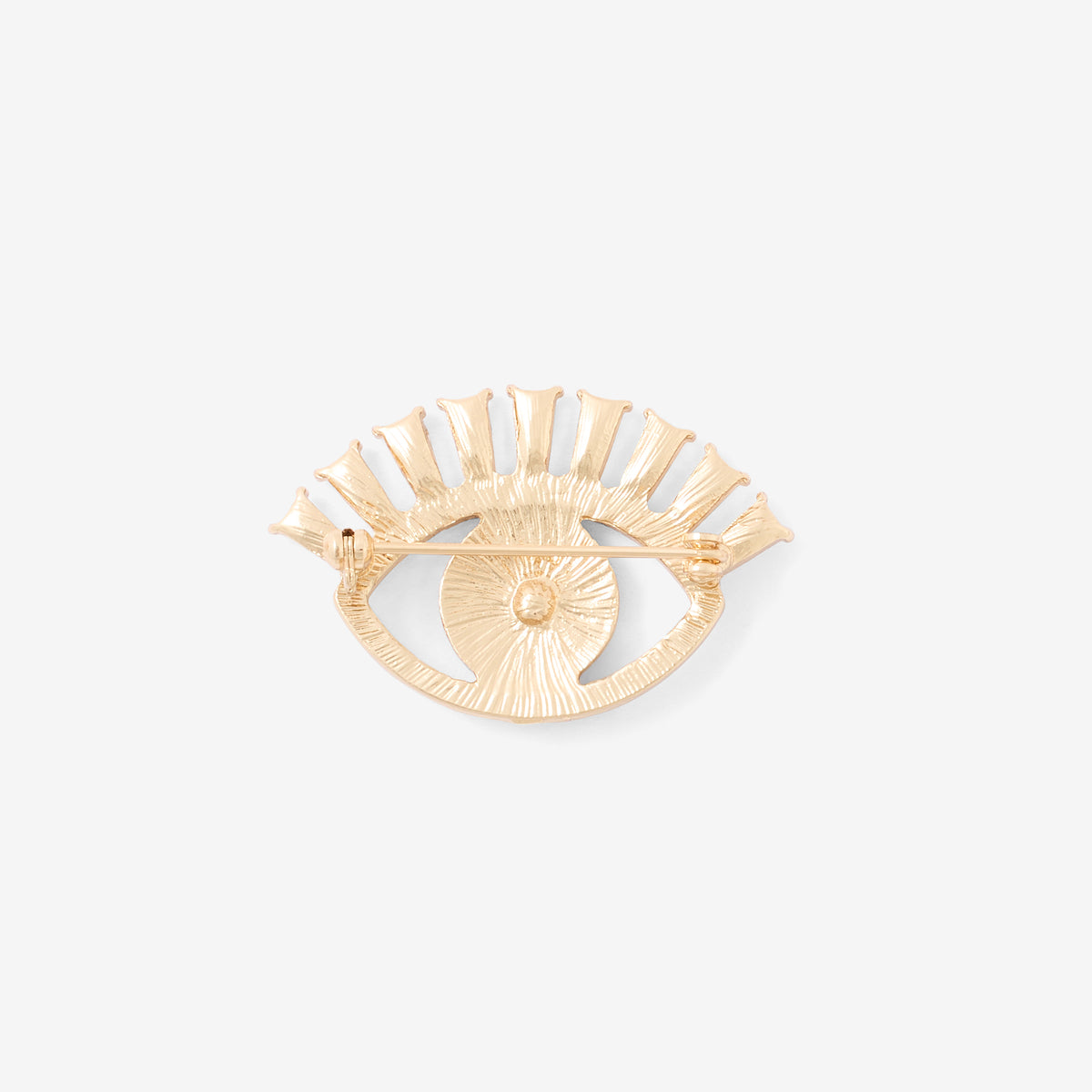Broche œil strassé