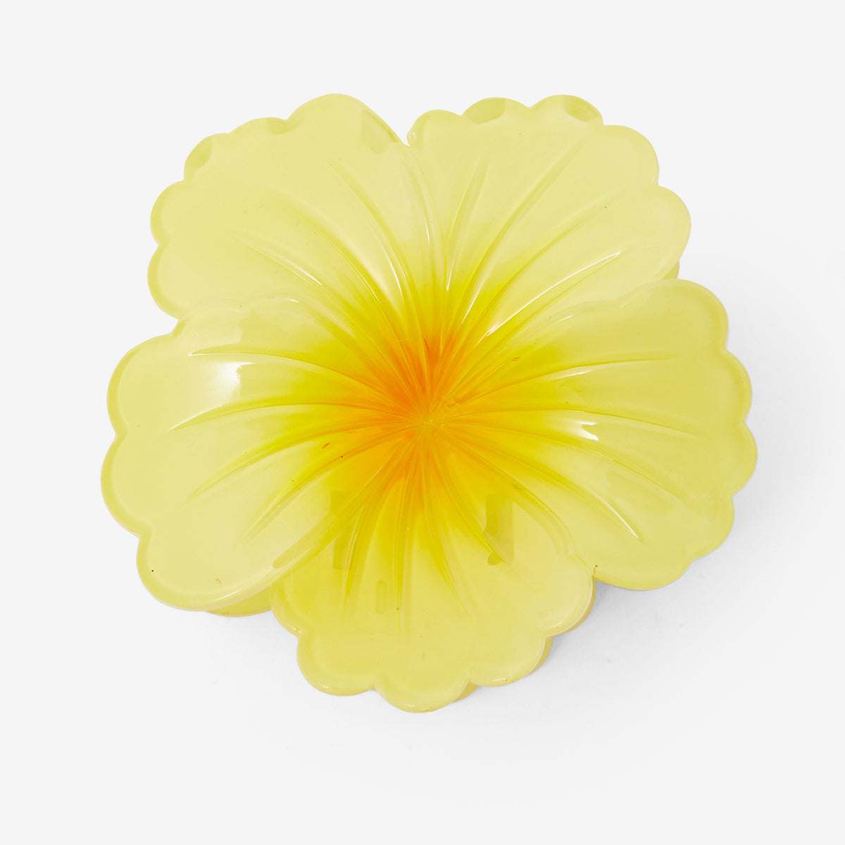 Pince à cheveux fleur jaune