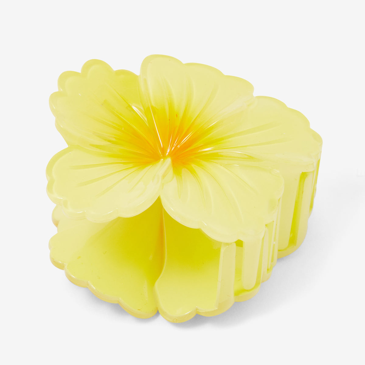 Pince à cheveux fleur jaune
