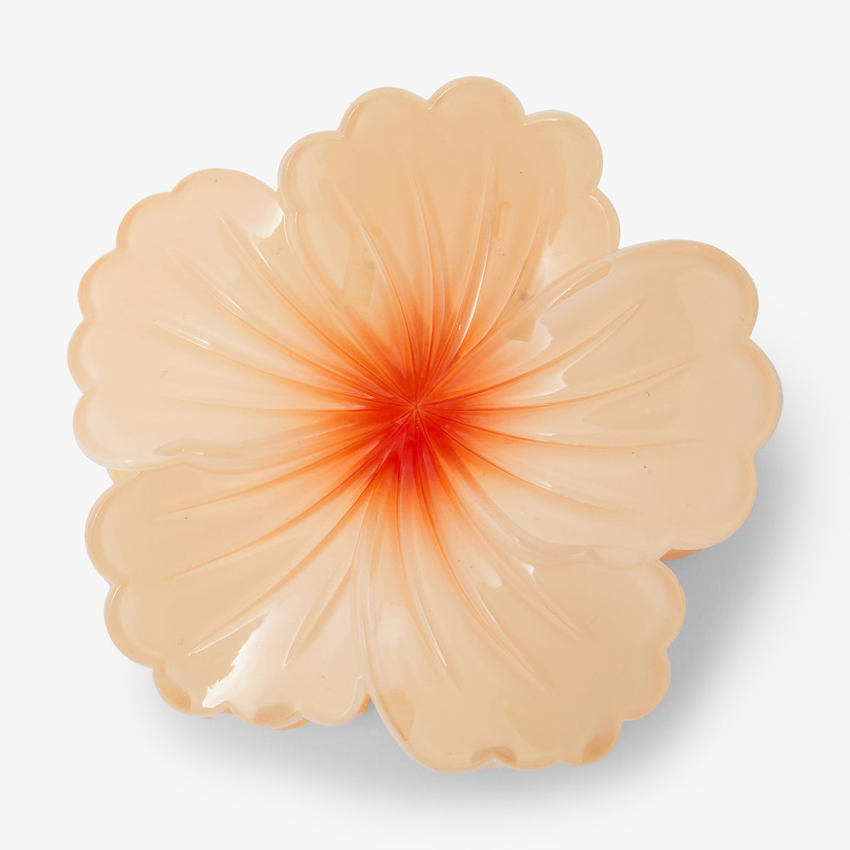 Pince à cheveux fleur corail