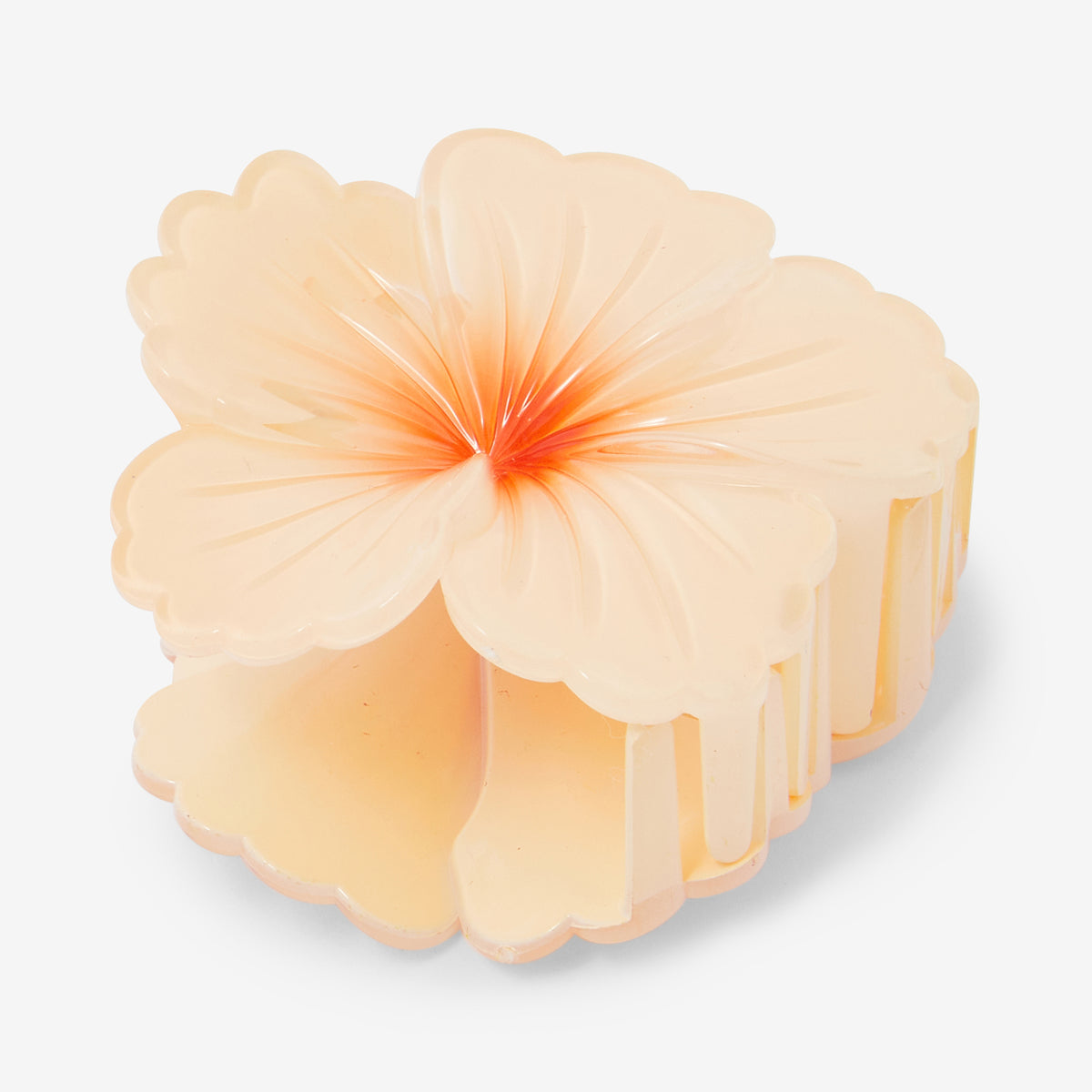 Pince à cheveux fleur corail
