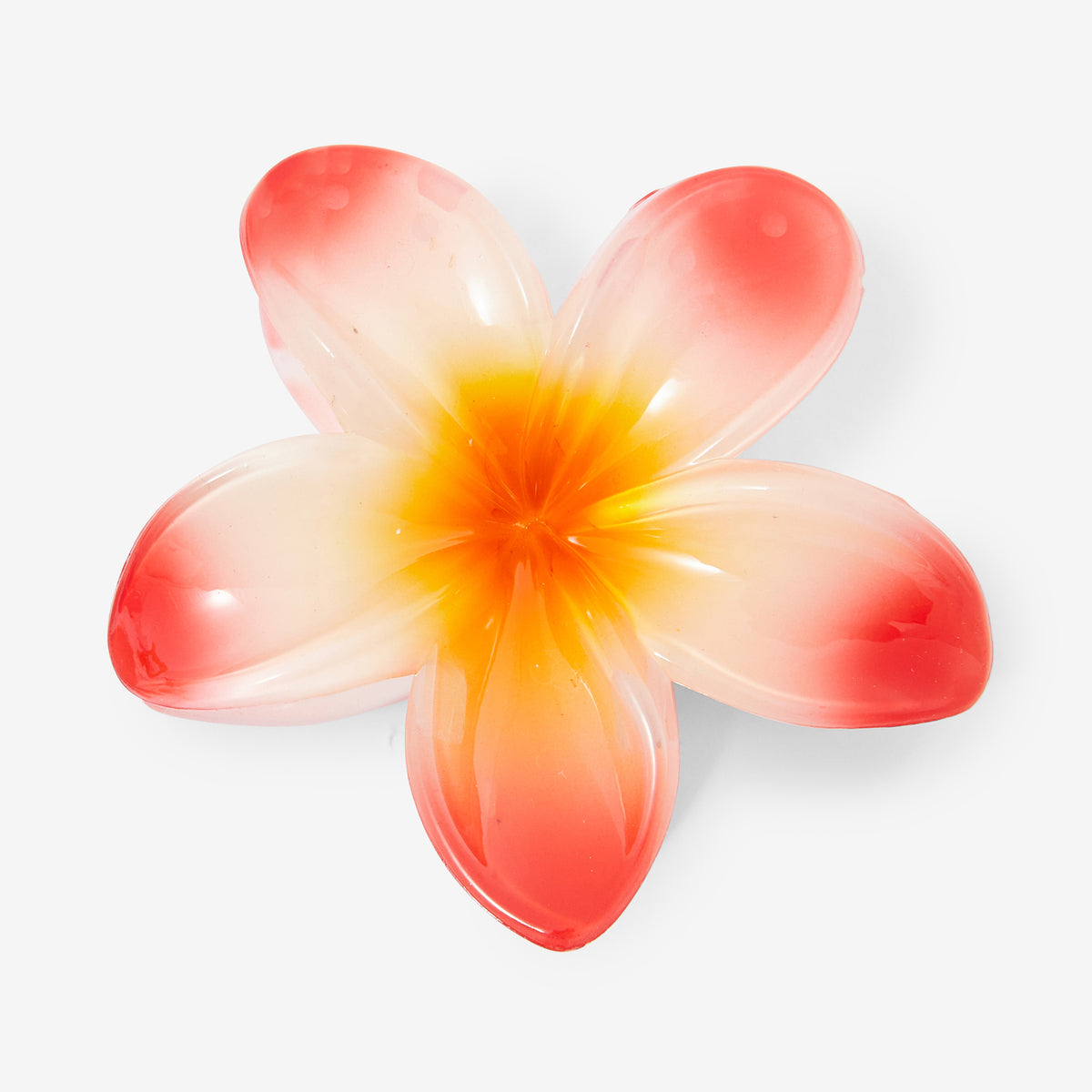 Pince à cheveux fleur tropicale orange