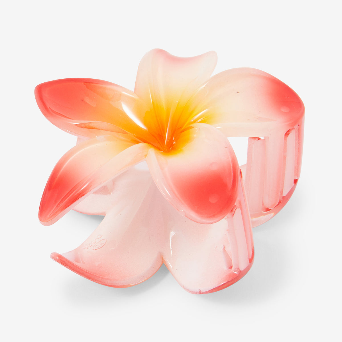 Pince à cheveux fleur tropicale orange