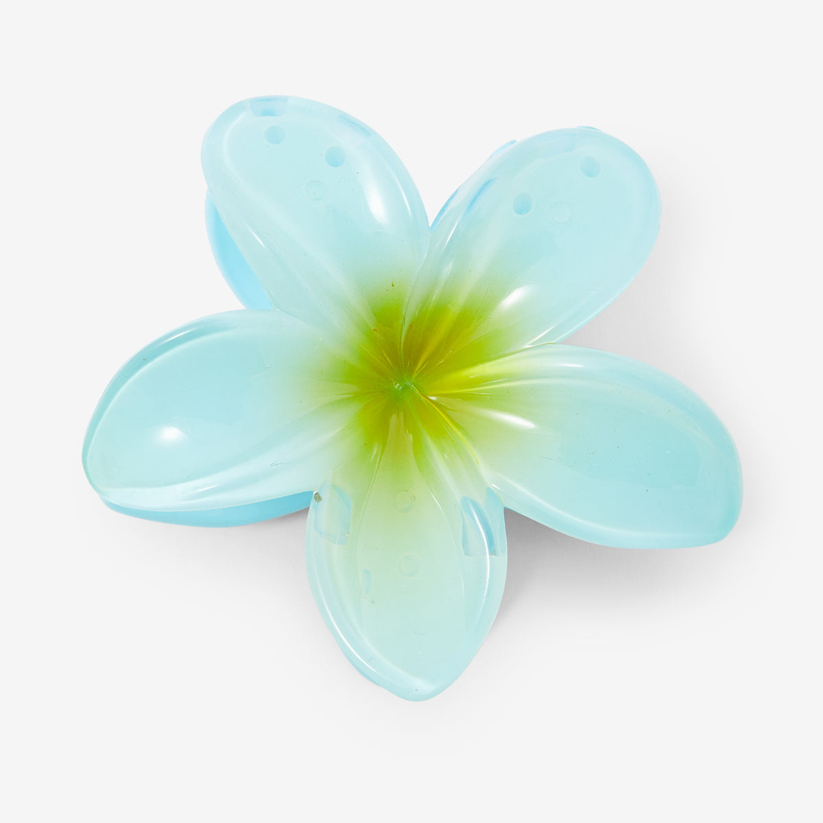 Pince à cheveux fleur tropicale bleue