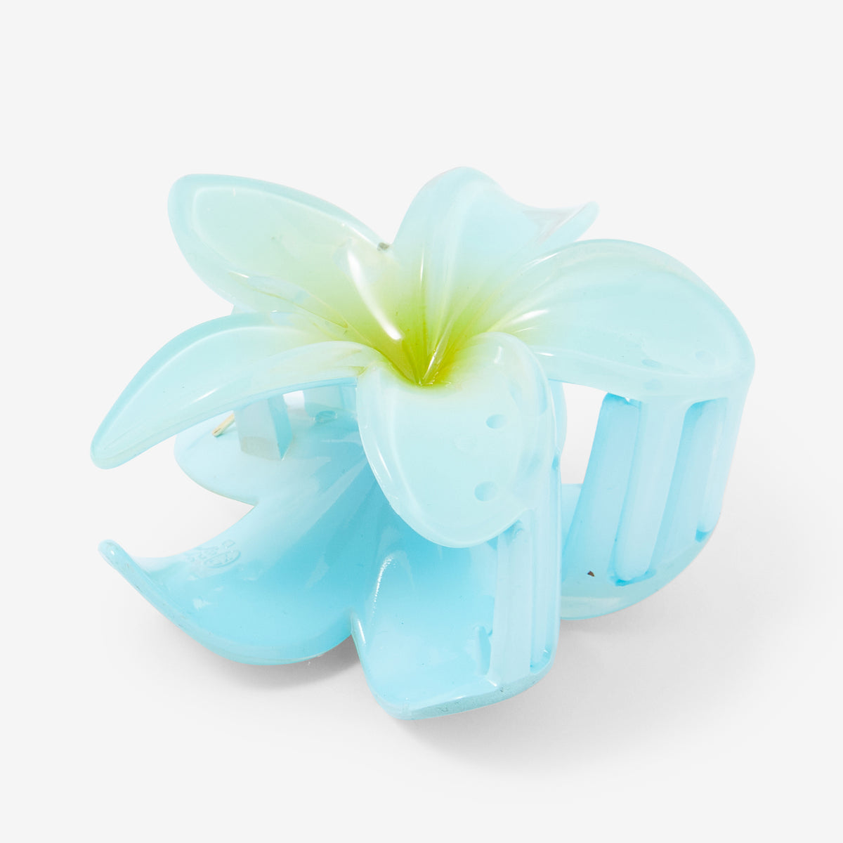 Pince à cheveux fleur tropicale bleue