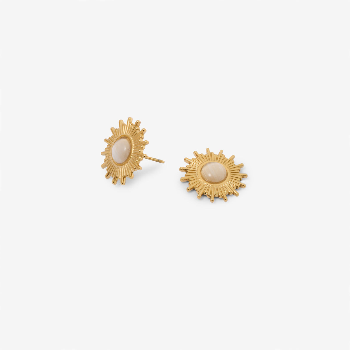 Boucles d'oreilles soleil en acier inoxydable