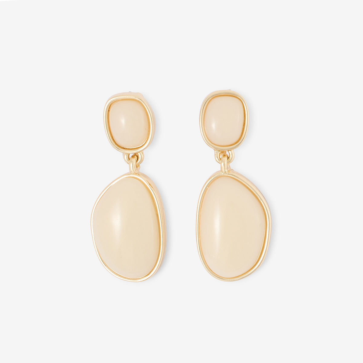 Boucles d'oreilles pendantes à clip ivoire