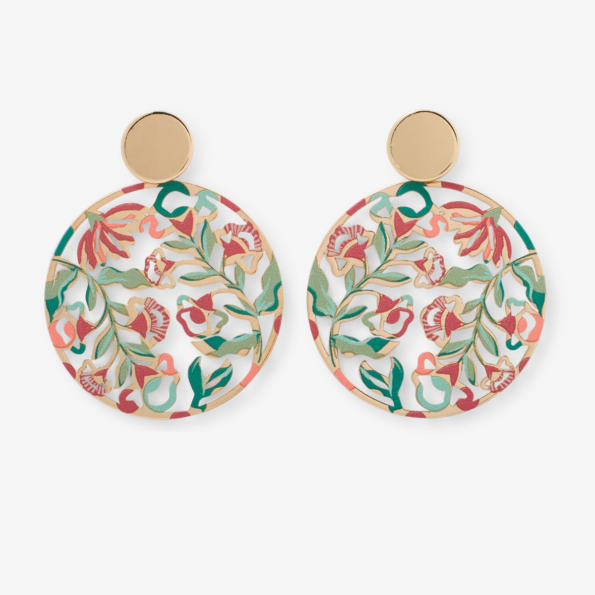 Boucles d’oreilles ajourées Balagane à motif floral