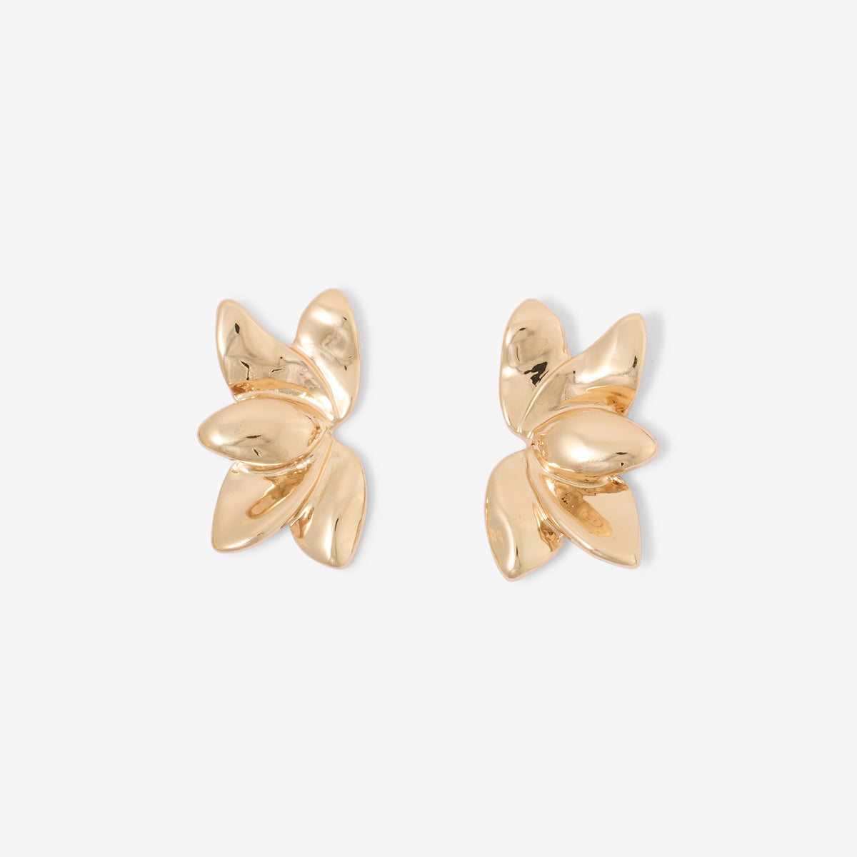 Boucles d'oreilles demi feuilles