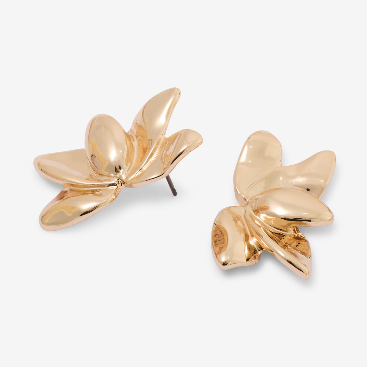 Boucles d'oreilles demi feuilles