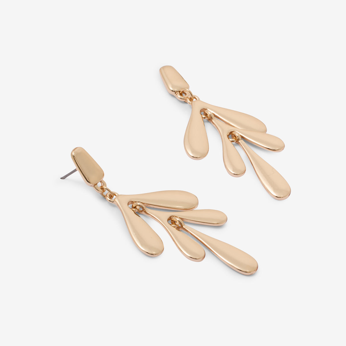 Boucles d'oreilles pendantes dorées