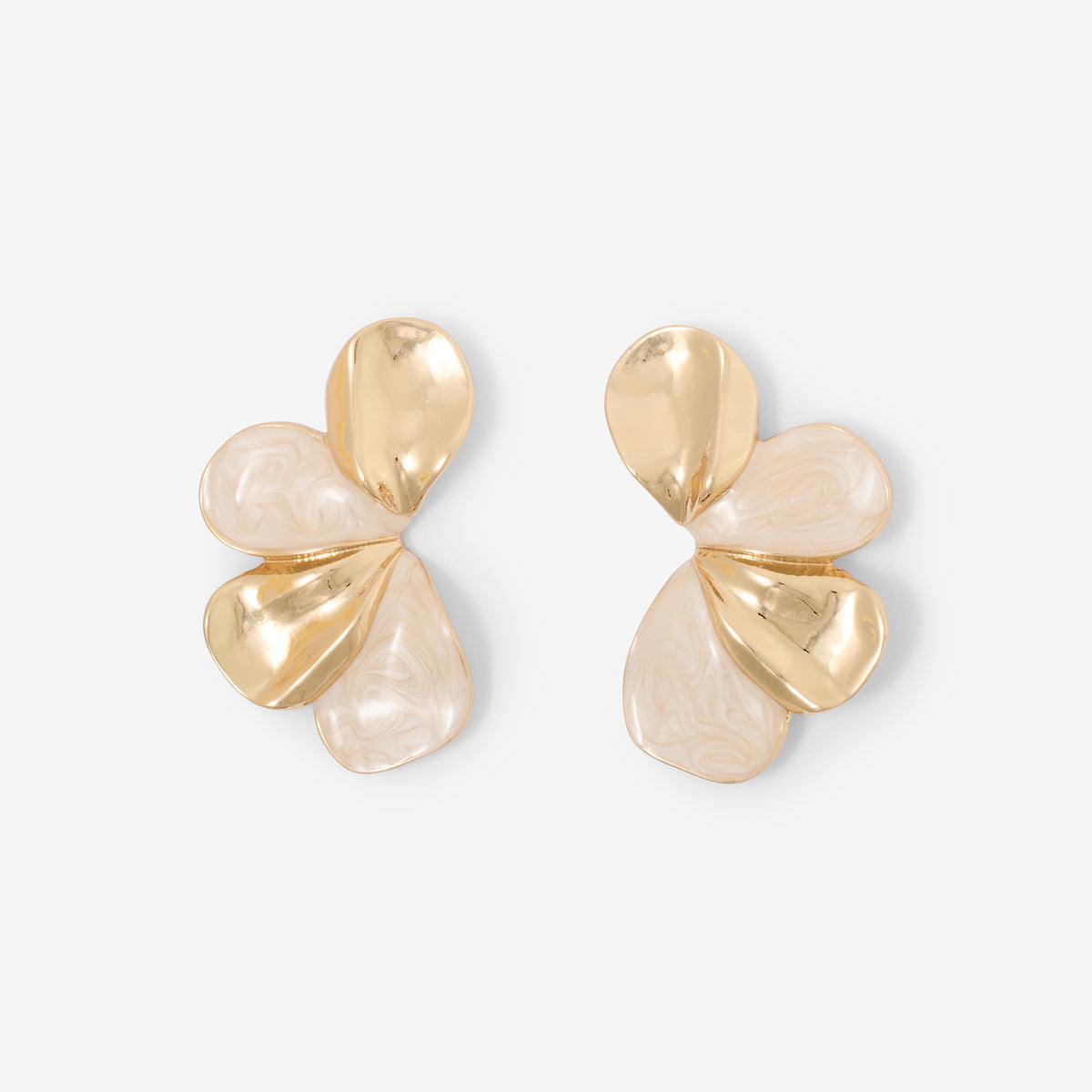Boucles d'oreilles demi-fleurs