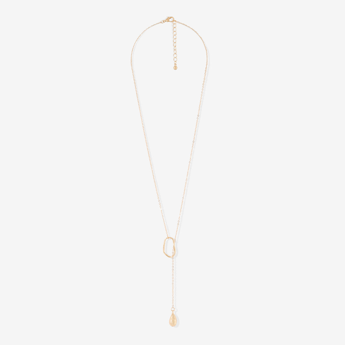 Collier pendentif goutte dorée