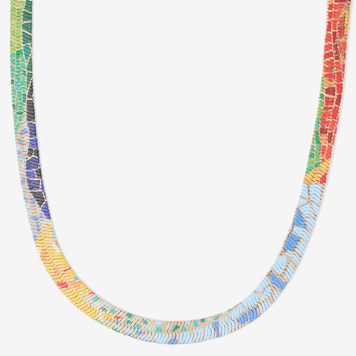 Collier chaine serpent Balagane imprimé mosaïque