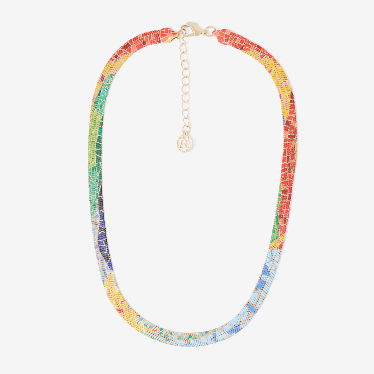 Collier chaine serpent Balagane imprimé mosaïque