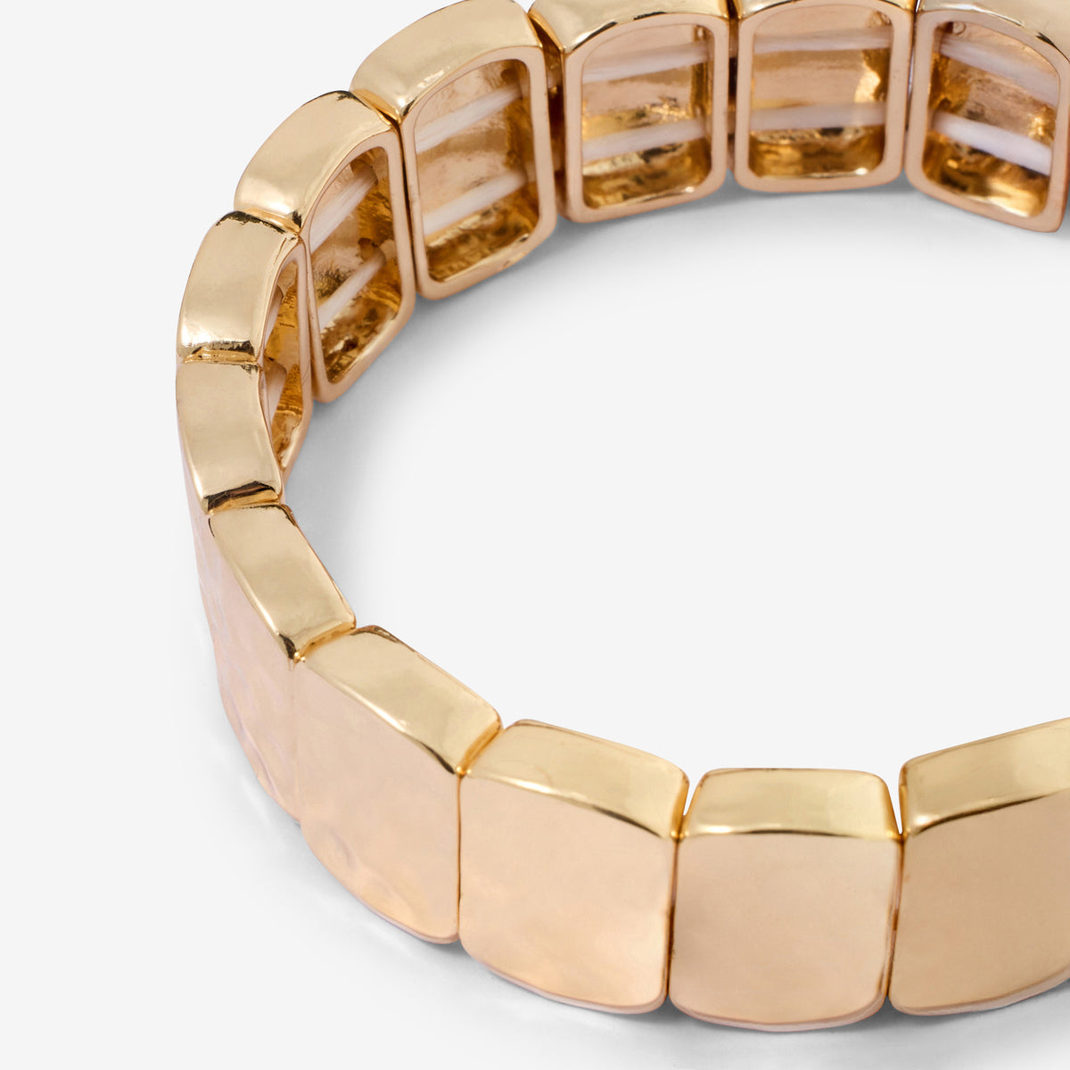 Bracelet piécette martelée doré