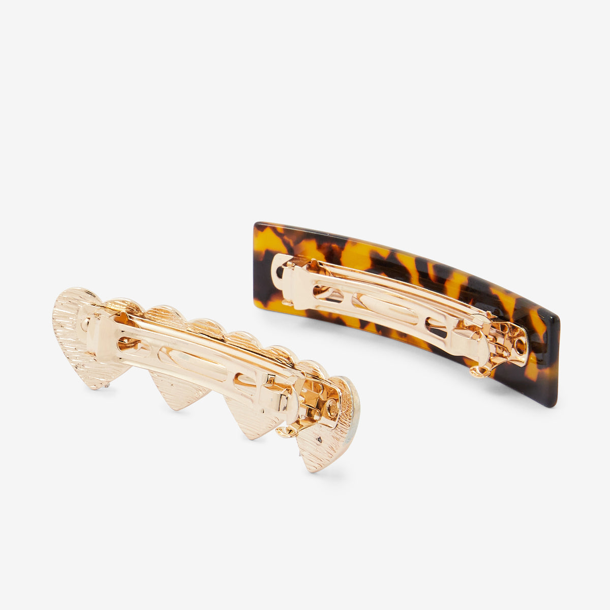 Set de 2 pinces rectangulaires et cœurs