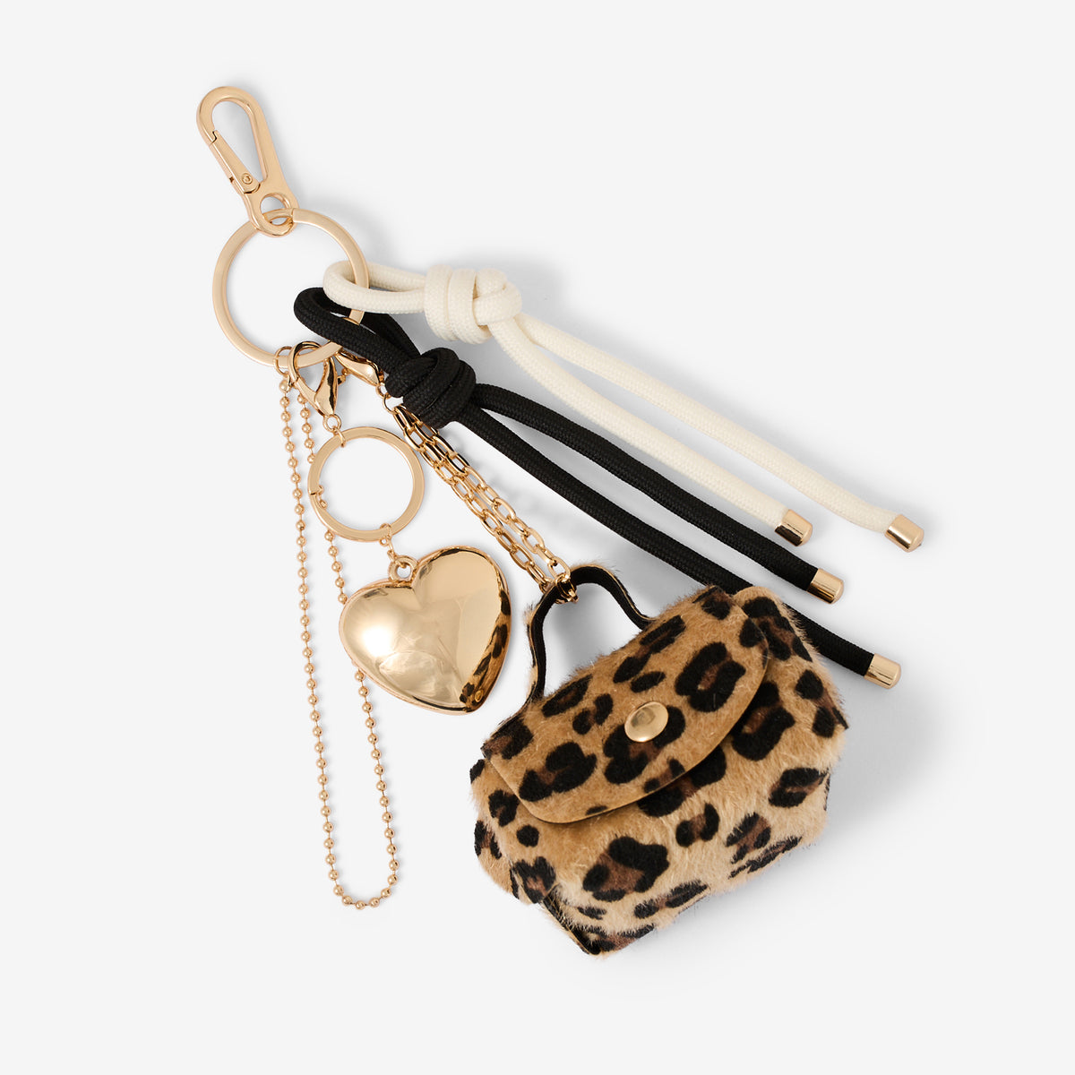 Bijoux de sac cœur et sac léopard
