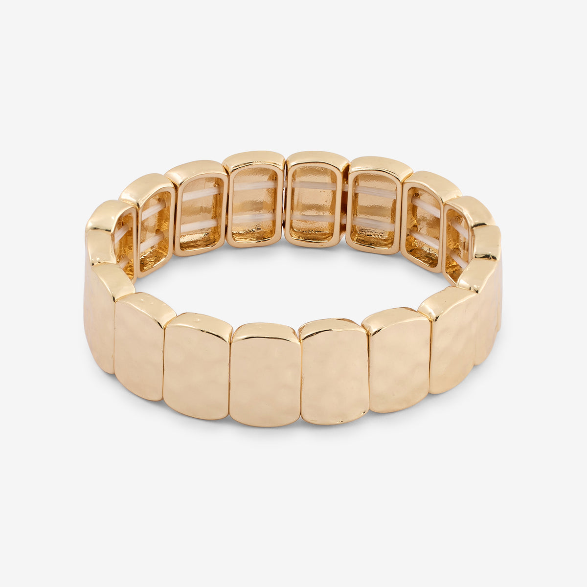 Bracelet piécette martelée doré