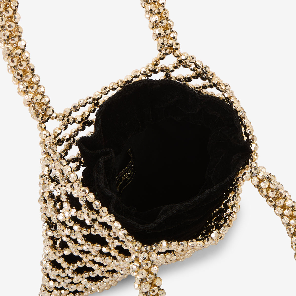 Petit sac perlé porté main