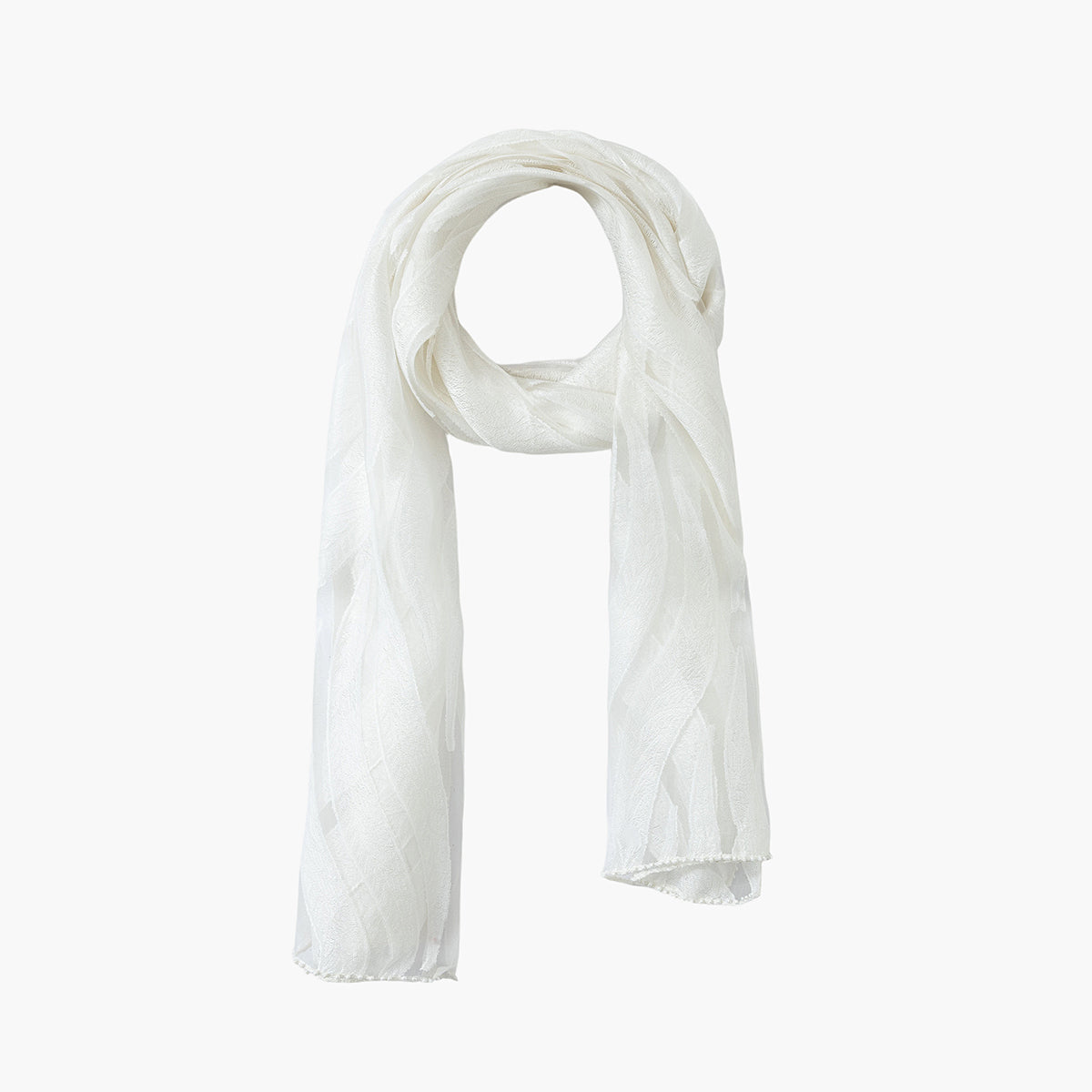 Foulard blanc satin