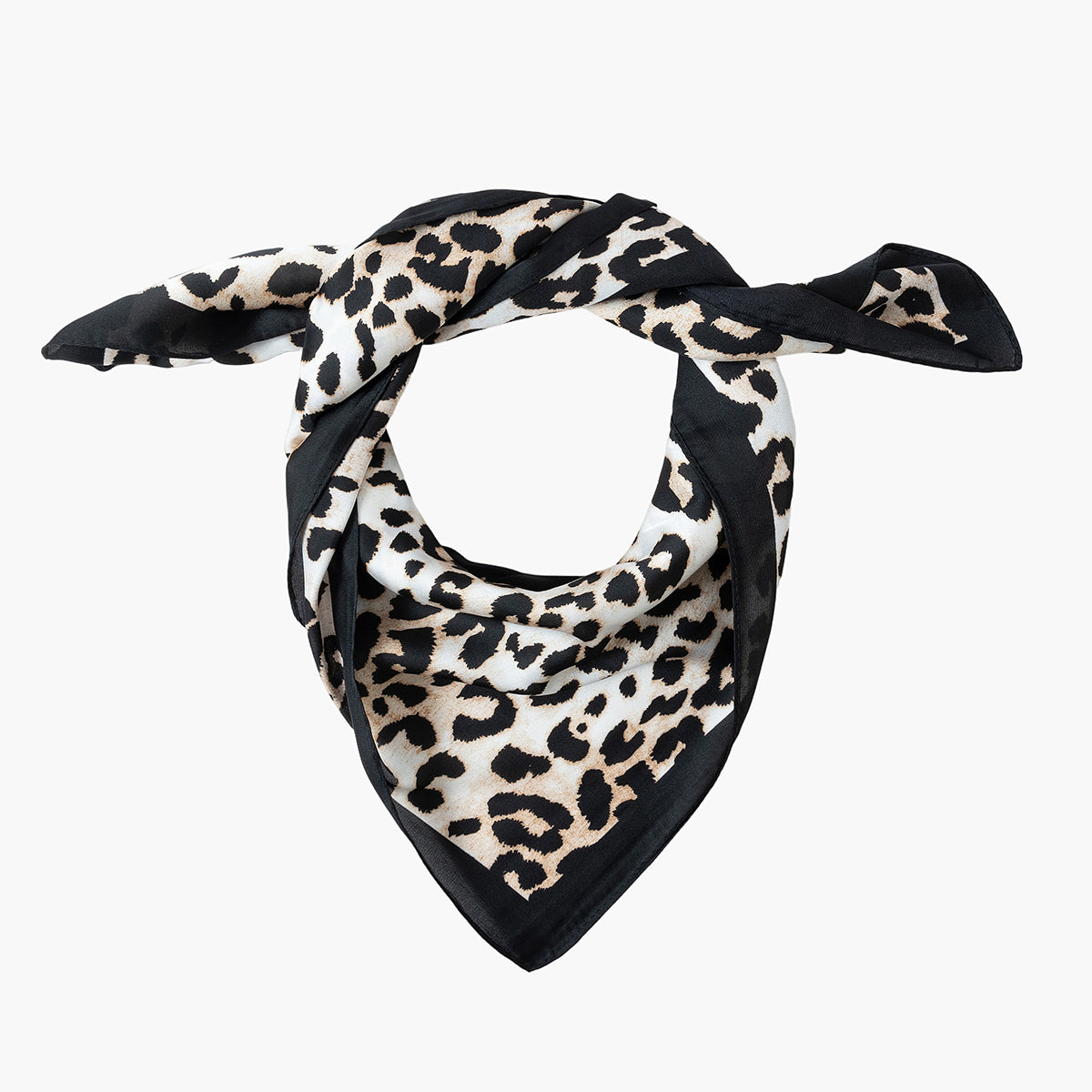 Foulard carré motif léopard