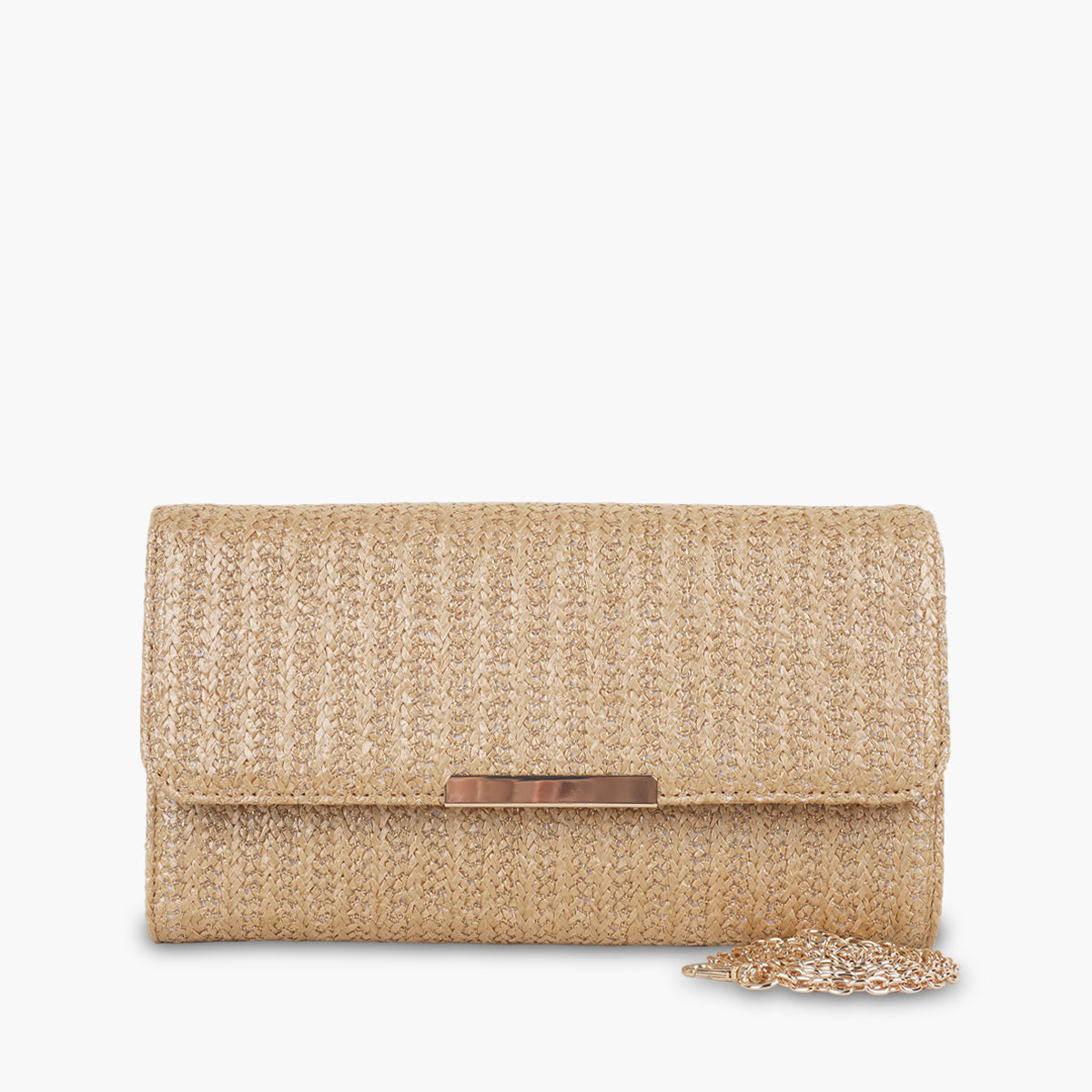 Pochette effet paille