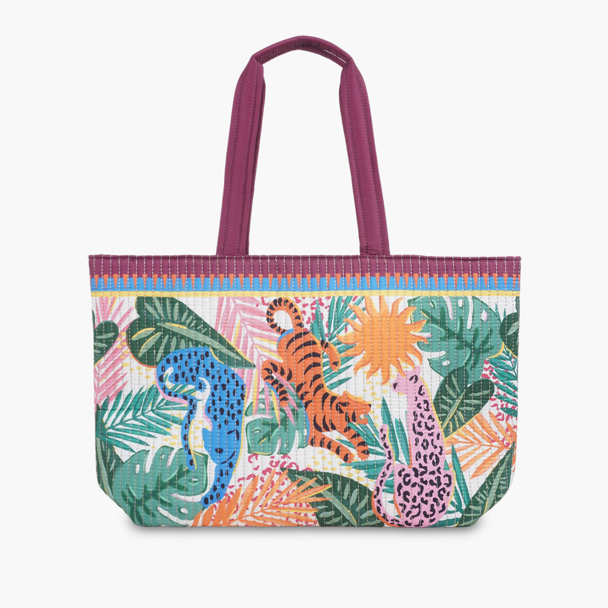 Cabas matelassé Jungle Pop
