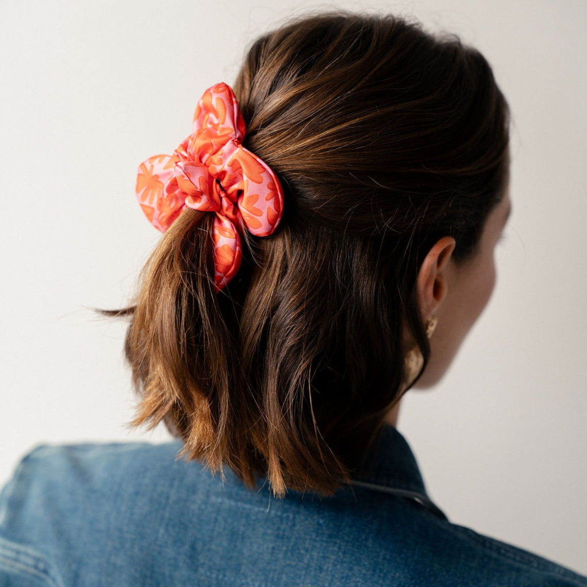 Gros chouchou fleur imprimé