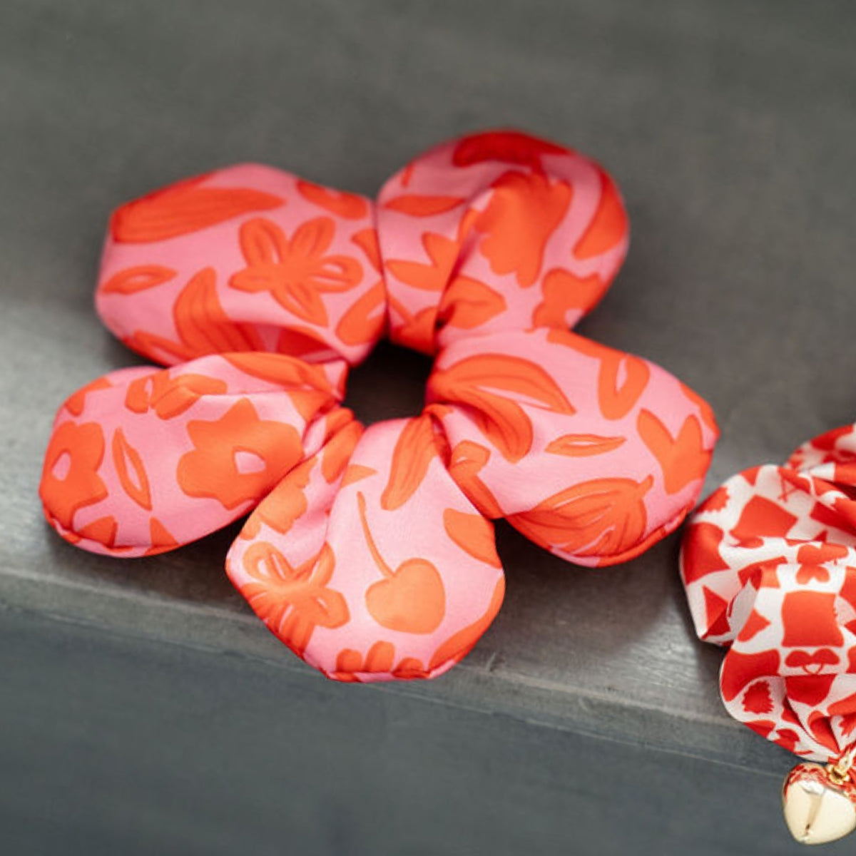 Gros chouchou fleur imprimé