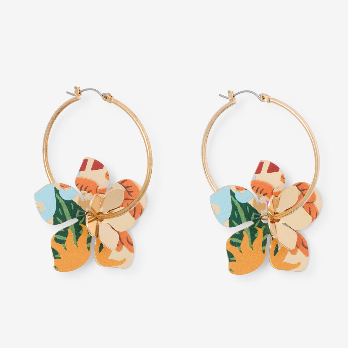 Créoles fleurs Balagane imprimé jungle