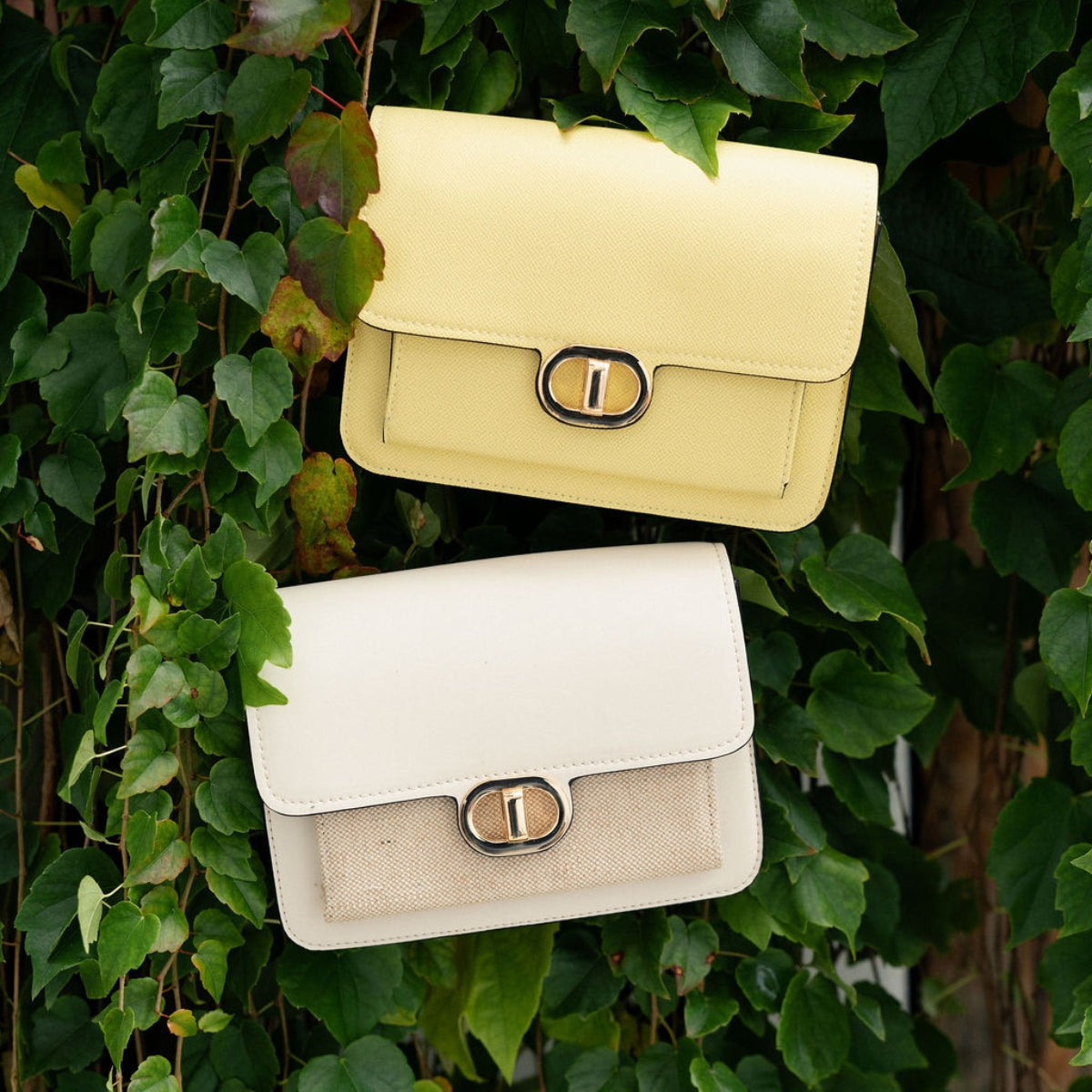 Sac à bandoulière jaune beurre