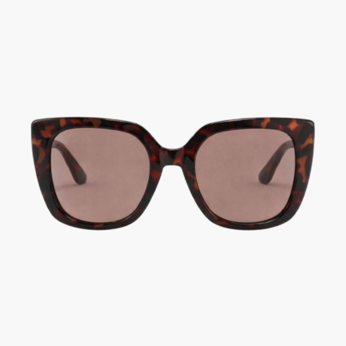 Lunettes de soleil écaille marron forme carrée