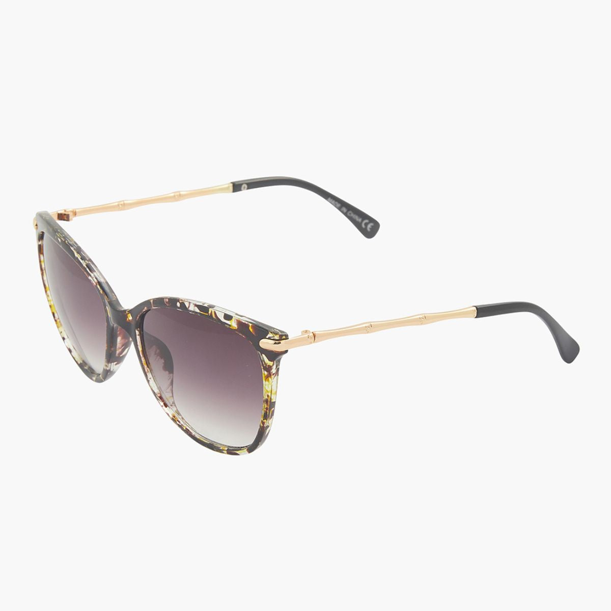 Lunettes de soleil bleues et jaunes forme carrée