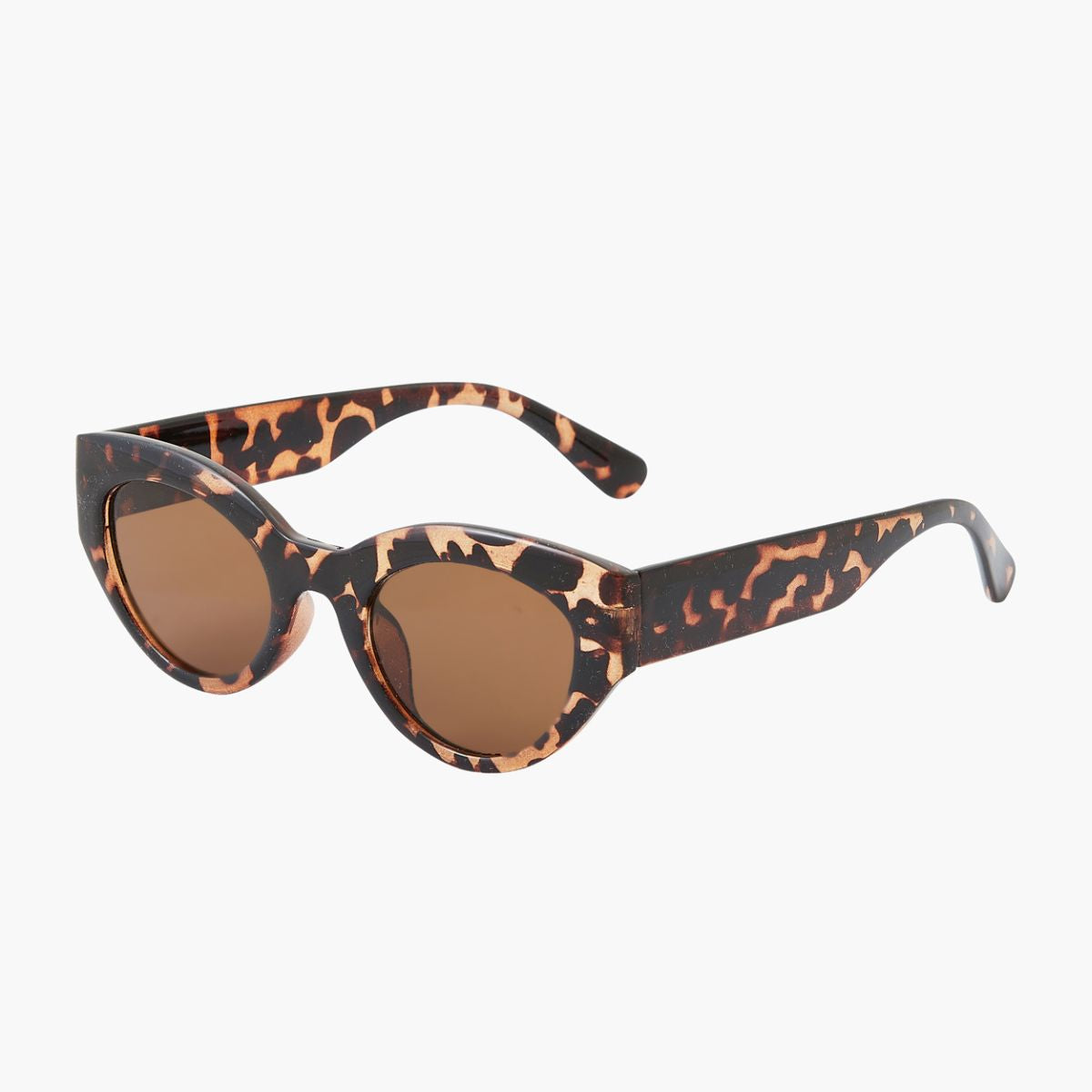 Lunettes de soleil écaille marron forme papillon