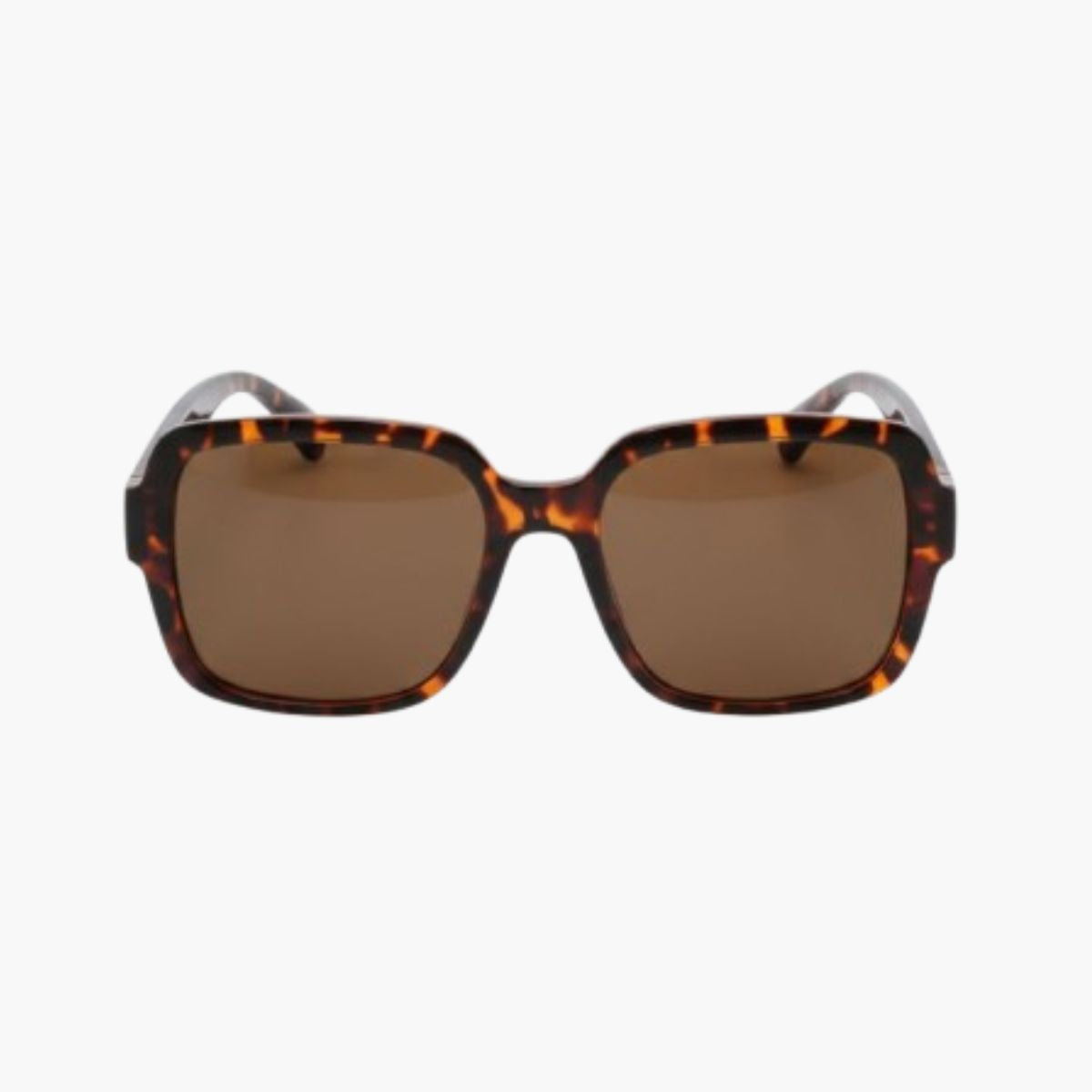 Lunettes de soleil marron écailles forme carrée