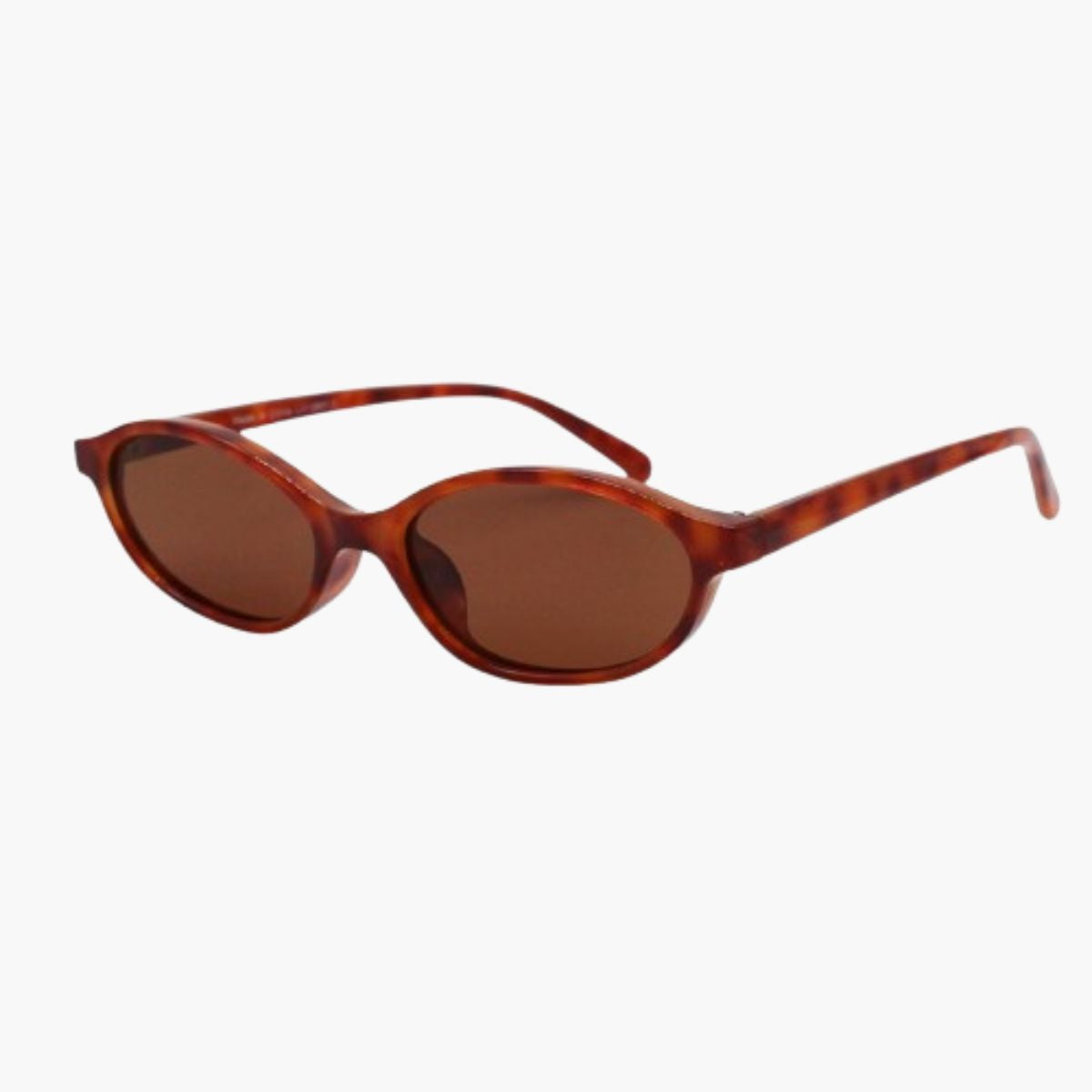 Lunettes de soleil orange écaille forme ovale