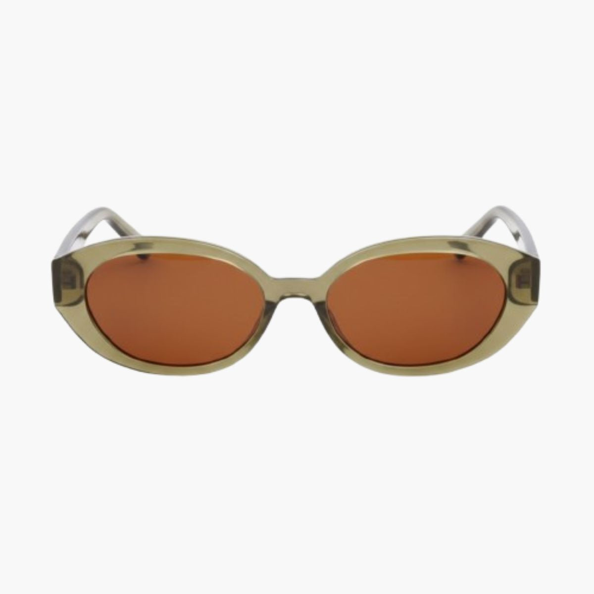 Lunettes de soleil kaki forme ovale