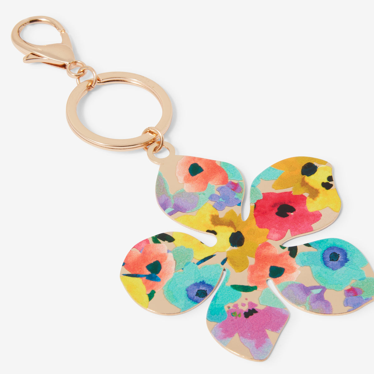 Porte-clés imprimé fleur