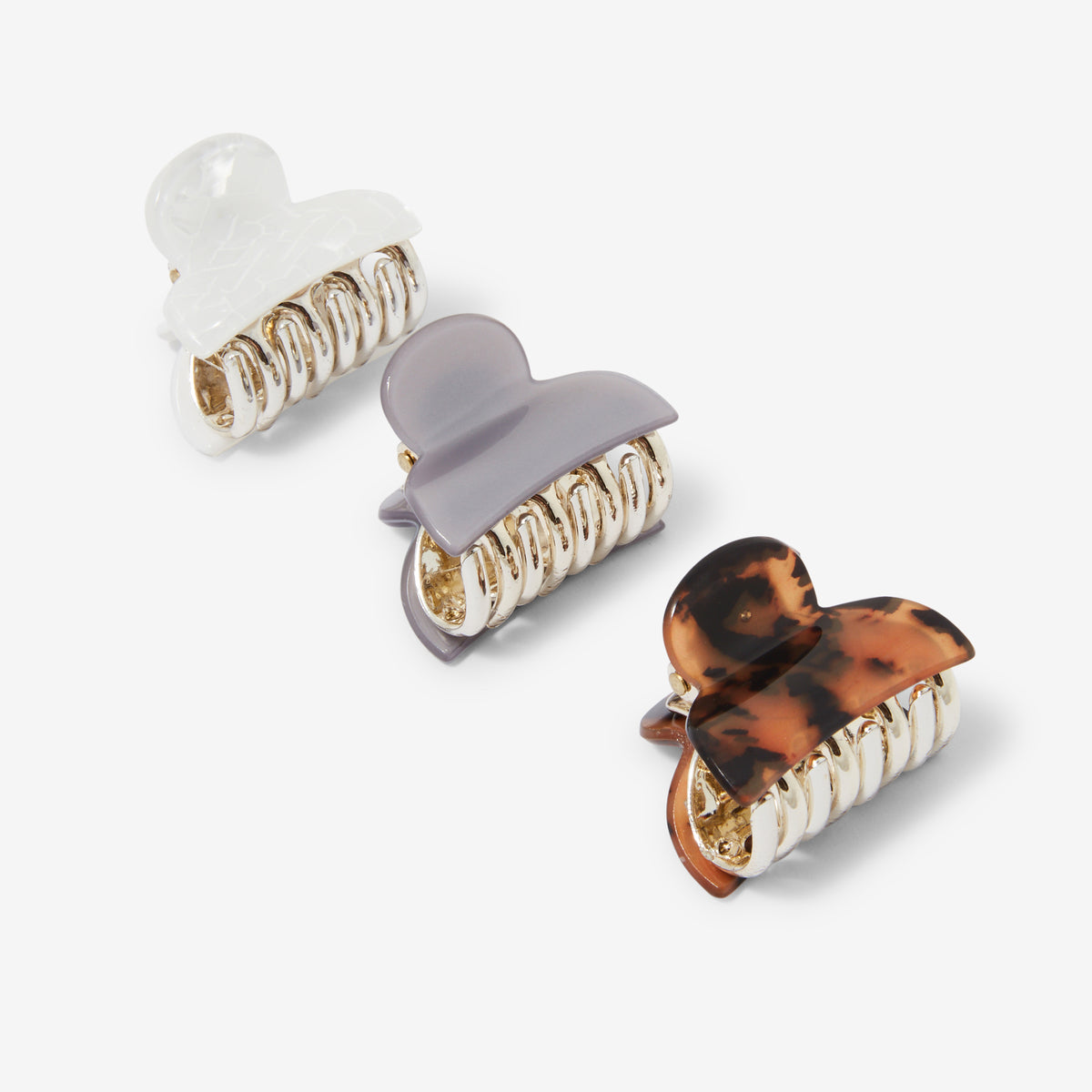 Set de 3 petites pinces à cheveux en résine