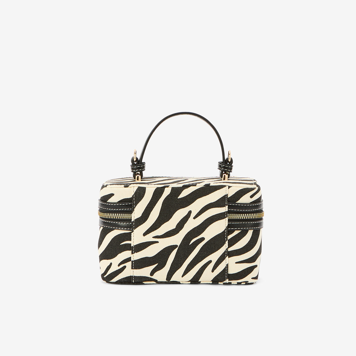Petit sac vanity à motif zèbre avec bandoulière